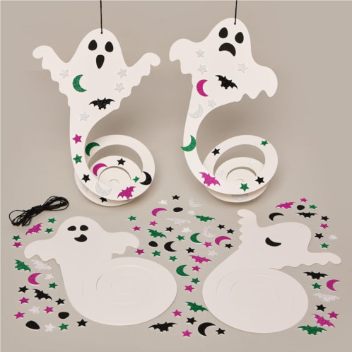 Baker Ross FX900 Spooky Ghost Spiral Decorations - Pack of 8, Halloween Decoration Arts and Crafts for Kids