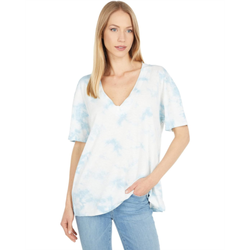 7 For All Mankind Tie-Dye Oversized V-Neck Tee