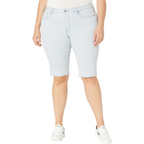 NYDJ Plus Size Plus Size Denim Knee Capris in Rena Stripe