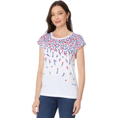 Womens Tommy Hilfiger Short Sleeve Ditsy Floral Ombre Tee