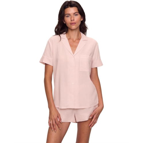Womens Eberjey Nautico Shortie Pajama Set