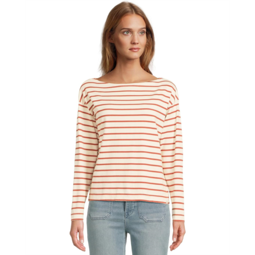 Womens Faherty Sport Jersey Boatneck Top