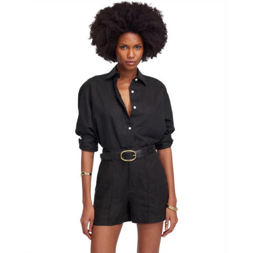 Womens Madewell Linen Trouser Shorts