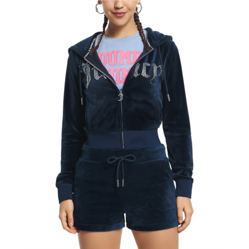 Juicy Couture Classic Juicy Hoodie With Front Bling