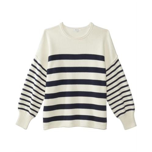 Madewell Plus Conway Pullover Sweater in Mixed Stripe
