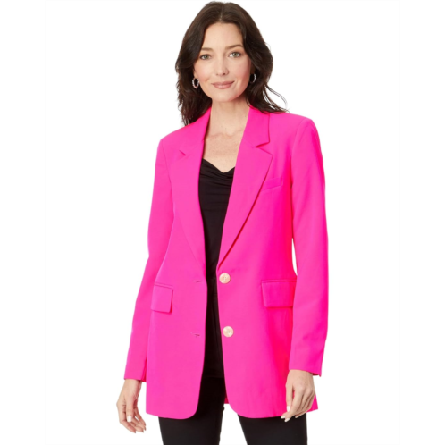 Womens Vince Camuto Notch Collar Poly Base Blazer