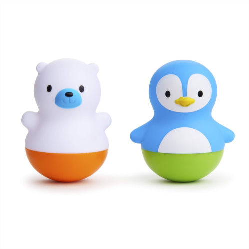 Munchkin Bath Bobbers Mold Free Baby and Toddler Bath Toy, 6+ Months, Polar Bear/Penguin