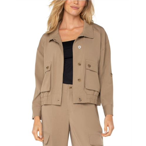 Womens Liverpool Los Angeles Utility Jacket with Cinch Hem