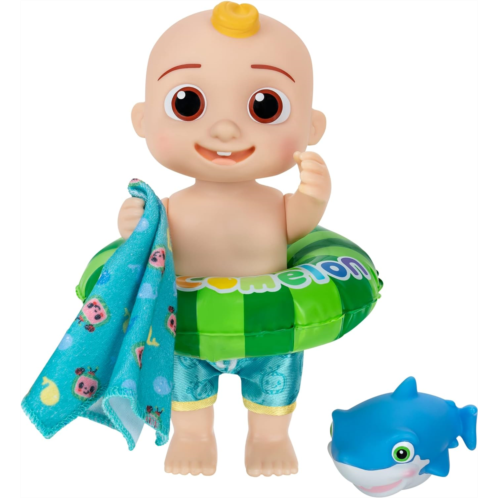 Cocomelon - Splish Splash JJ Doll- with Shark Bath Squirter and Water Accessories Water Play - Toys for Kids and Preschoolers - Amazon Exclusive