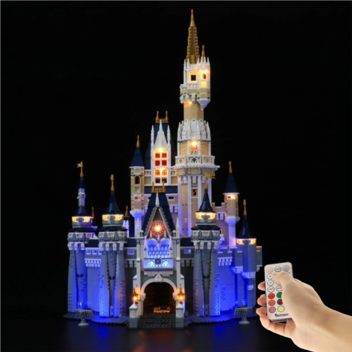 BRIKSMAX Led Lighting Kit for The Disney Castle - Compatible with Lego 71040 Building Blocks Model- Upgraded Version with Remote Control - Not Include The Lego Set