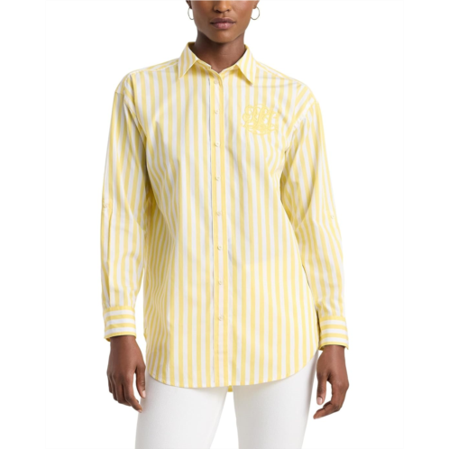 POLO RALPH LAUREN Womens Lauren Ralph Lauren Oversize Striped Cotton Broadcloth Shirt