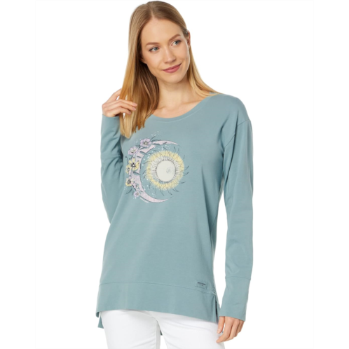 Life is Good Moon Flower Crusher-Flex Tunic