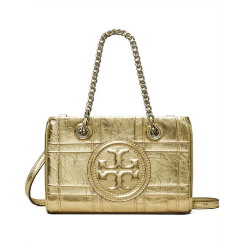 Tory Burch Fleming Soft Metallic Quilt Mini Chain Tote