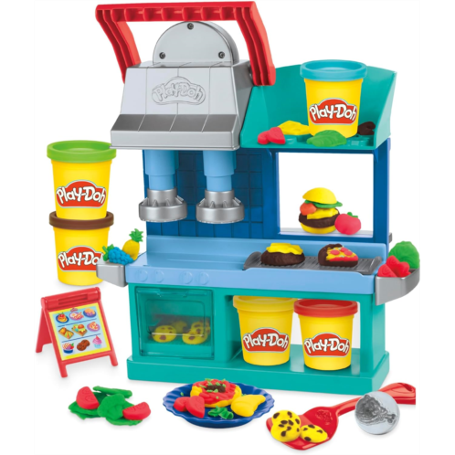 Play-Doh Kitchen Creations Busy Chefs Restaurant Playset, 2-Sided Play Kitchen Set, Preschool Cooking Toys, Kids Arts & Crafts, Ages 3+