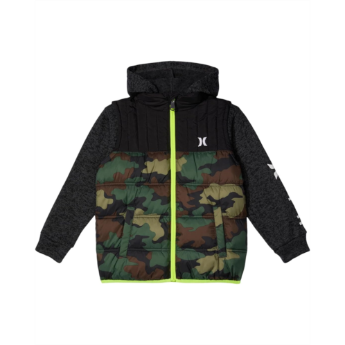 Hurley Kids Twofer Puffer Jacket (Little Kids)