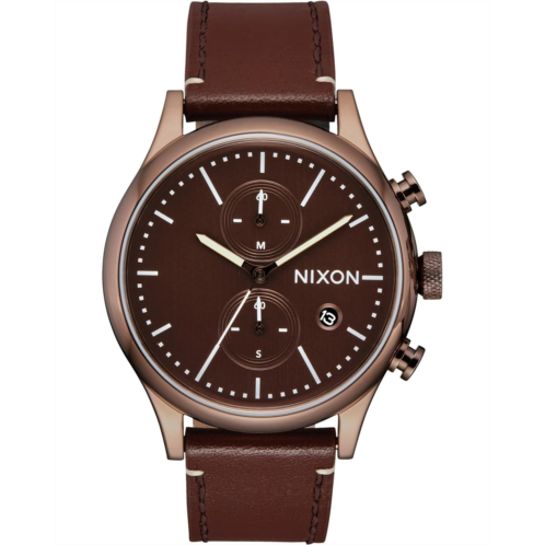 Nixon Station Chrono Leather