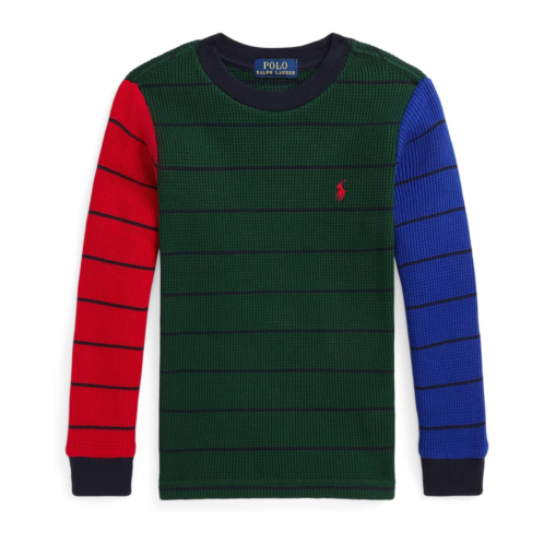 Polo Ralph Lauren Kids Waffle-Knit Cotton Long Sleeve Tee (Toddler/Little Kid)