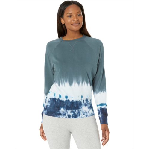Mod-o-doc Tie-Dye Cotton Modal Spandex Terry Long Sleeve Slouchy Sweatshirt