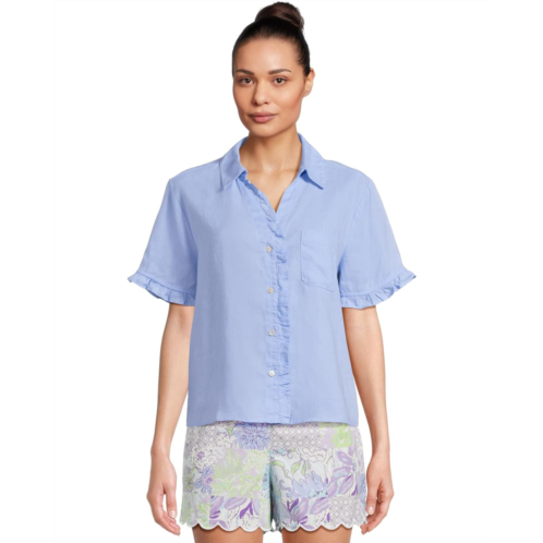 Womens Lilly Pulitzer Carden Ruffle Top