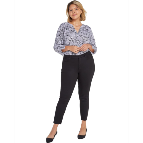NYDJ Plus Size Plus Size Ami Skinny Court Ankle Jeans with Release Hem in Black Rinse