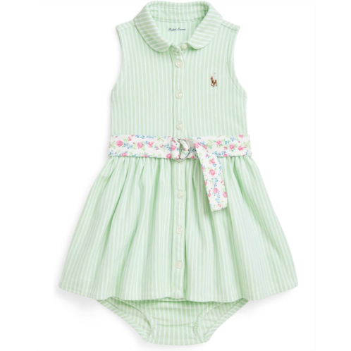 Polo Ralph Lauren Kids Striped Knit Oxford Shirtdress & Bloomer (Infant)