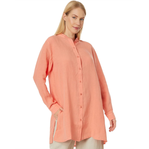 Eileen Fisher Mandarin Collar Long Shirt