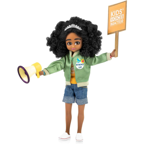 Lottie Kid Activist Doll Cute Black Dolls for Girls & Boys Outfit Doll On A Mission! for 6 Year Old and up! Cute Black Doll Inspired by Real-Life Kid Activist, Mari Copeny. Wears