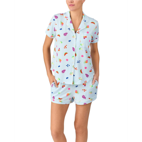 Womens Kate Spade New York Short Sleeve Boxer PJ Set