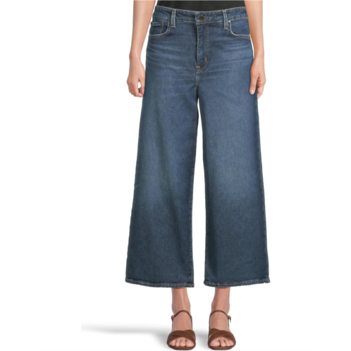 POLO RALPH LAUREN Womens Lauren Ralph Lauren Petite High-Rise Wide-leg Cropped Jean