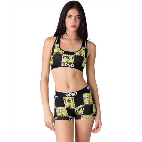 Womens PSD Spongebob Squarepants Check Sports Bra
