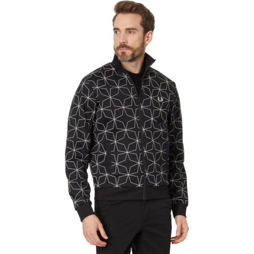 Mens Fred Perry Geometric Print Track Jacket