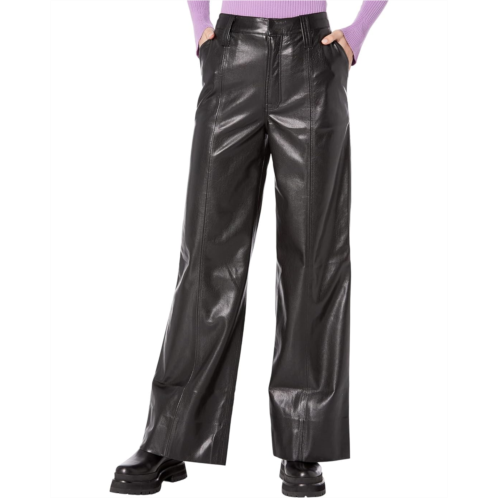 Womens 7 For All Mankind Faux Leather Easy Trousers