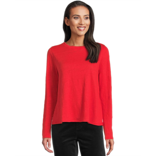 Womens Eileen Fisher Crew Neck Long Sleeve Tee