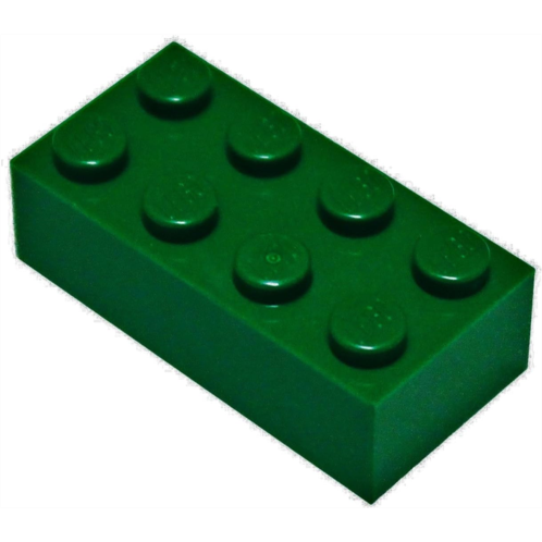 LEGO Parts and Pieces: Dark Green (Earth Green) 2x4 Brick x50