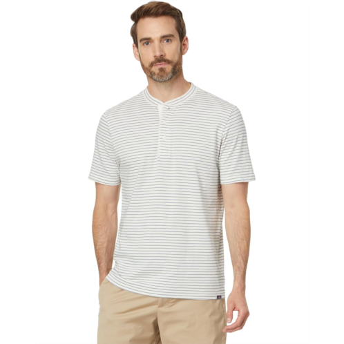 Mens Faherty Short Sleeve Sunwashed Henley