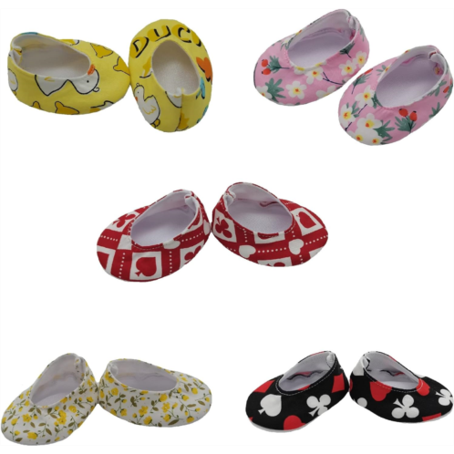 Xunwa Baby Doll Shoes for 19-20 Inch Newborn Reborn Baby Dolls, Dolls Shoes Accessories for Baby Dolls Boy or Girls
