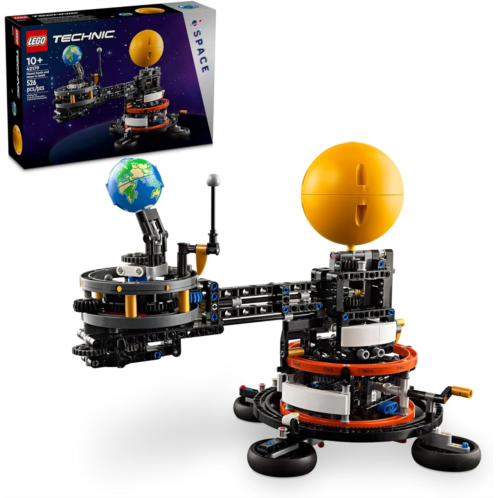 LEGO Technic Planet Earth and Moon in Orbit Building Set, Outer Space Birthday Gift for 10 Year Olds, Solar System Space Toy for Imaginative, Independent Play, Space Room Decor for