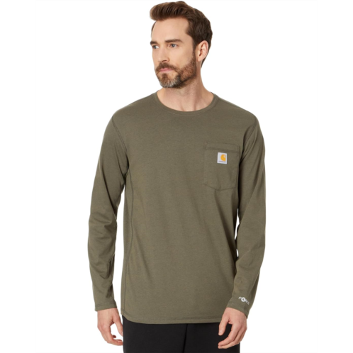 Mens Carhartt Force Relaxed Fit Midweight Long Sleeve Pocket T-Shirt