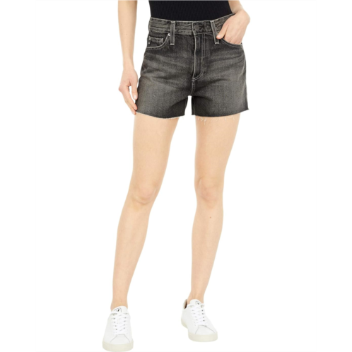 AG Jeans Alexxis High-Rise Vintage Shorts in Shadow Black