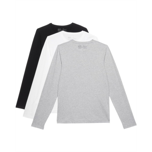 Mens PACT Cool Stretch Long Sleeve Crew Undershirt 3-Pack