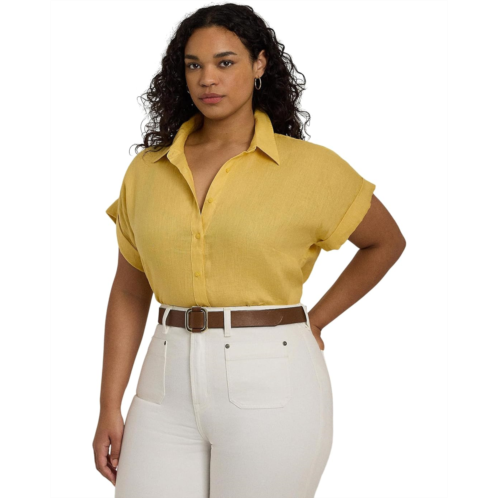 POLO RALPH LAUREN Plus-Size Linen Dolman-Sleeve Shirt