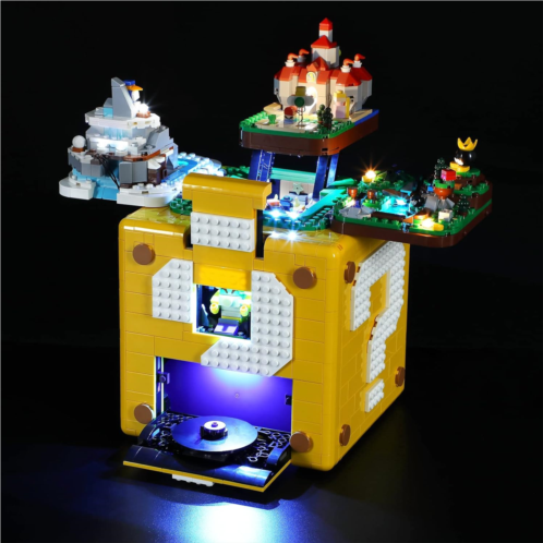 GEAMENT LED Light Kit Compatible with Lego Super Mario 64 Question Mark Block - Lighting Set for Super Mario 71395 (Model Set Not Included)