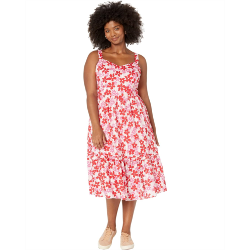 Draper James Plus Size Martie Tie Back Dress in Exploded Daisies