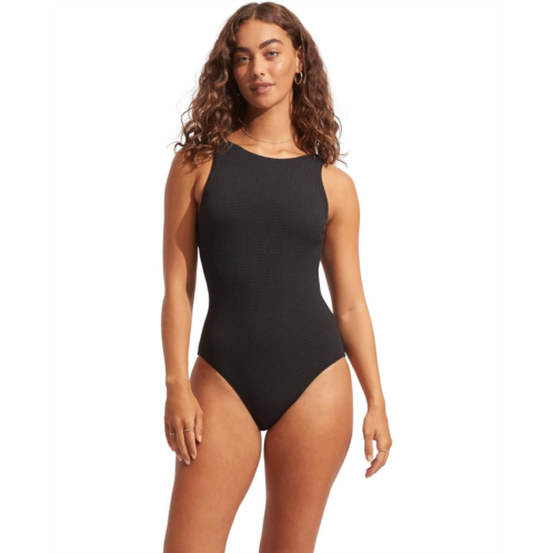 Womens Seafolly Sea Dive High Neck One-Piece