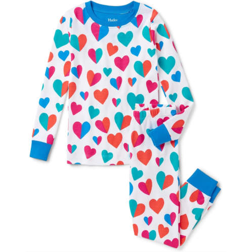 Hatley Kids Split Hearts Pajama Set (Toddler/Little Kids/Big Kids)