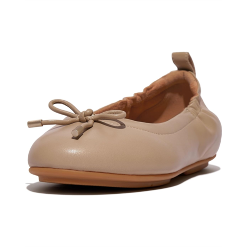 Womens FitFlop Allegro Bow Leather Ballerinas