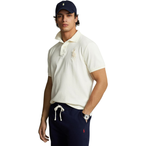 Mens Polo Ralph Lauren Custom Slim Fit Big Pony Mesh Polo Shirt