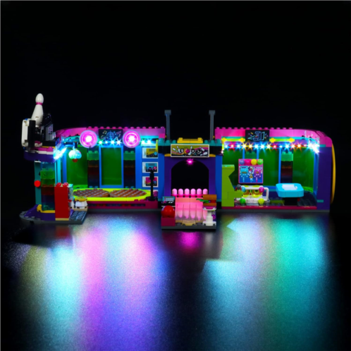 Bourvill LED Lights Kit for Lego 41708 Friends Roller Disco Arcade - Lights Set Compatible with Lego 41708 Set -Classic Version (Lights Kit Without Model)