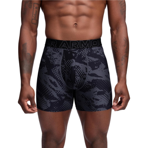 Mens Under Armour Performance Tech Print 6 Boxer Briefs