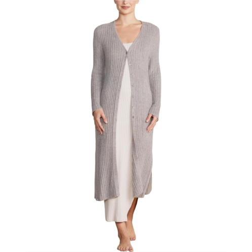 Womens Barefoot Dreams CozyChic Lite Pointelle Long Cardigan